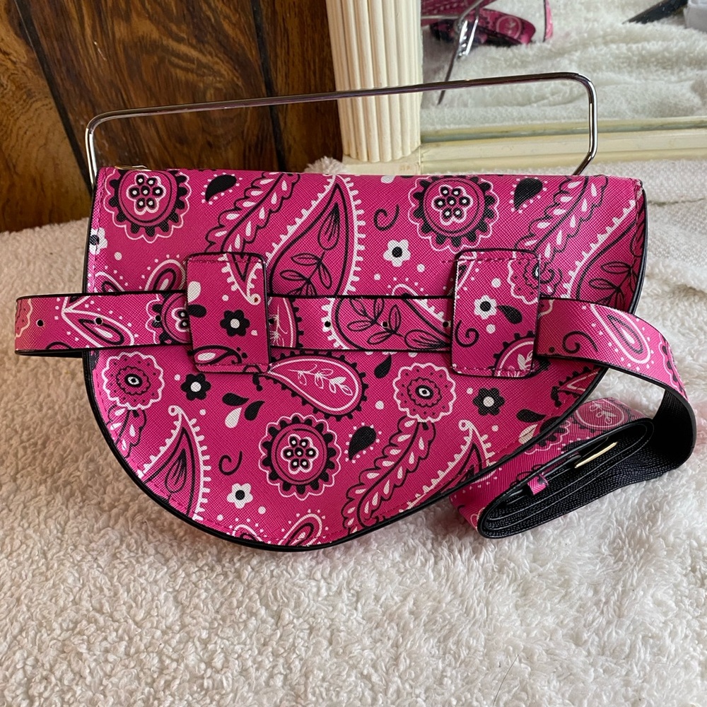 Pink Paisley Women's Bag - Picture 8 of 16